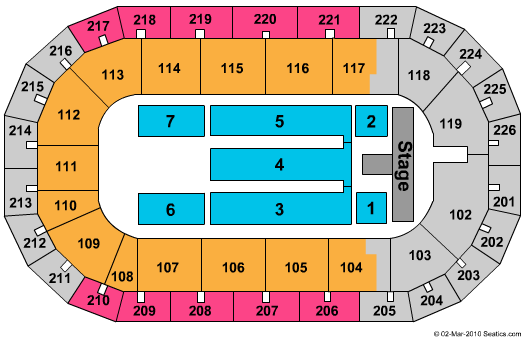 Cure Insurance Arena Daughtry Seating Chart